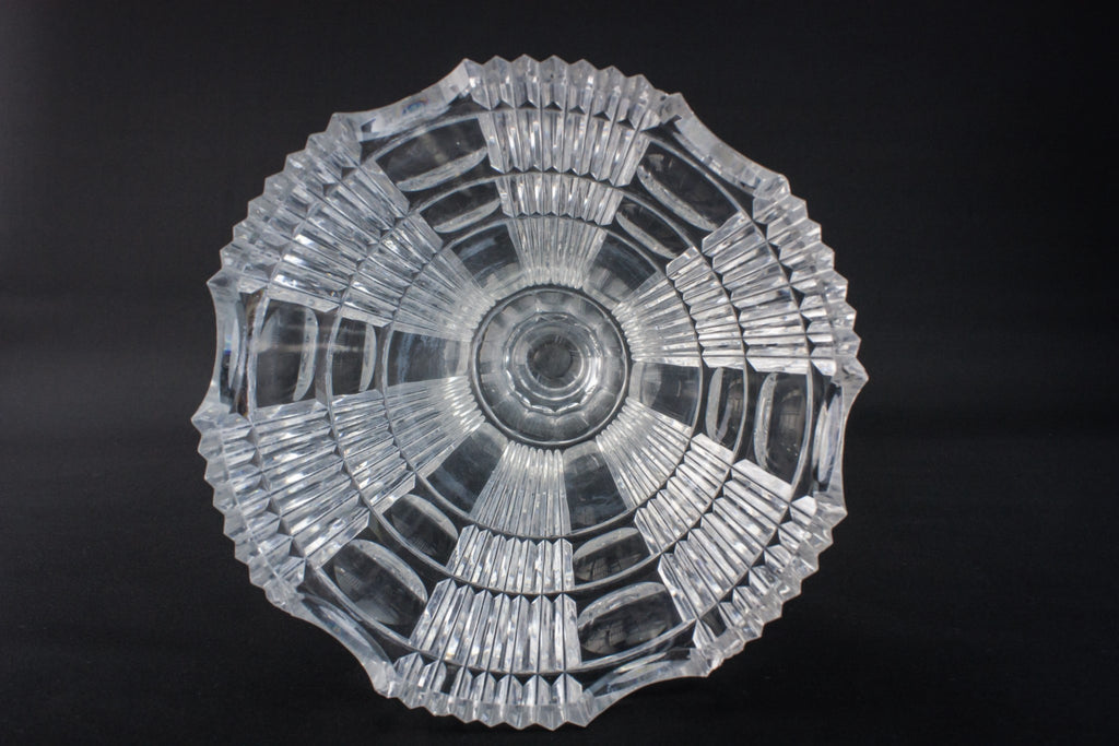 Cut glass funnel vase