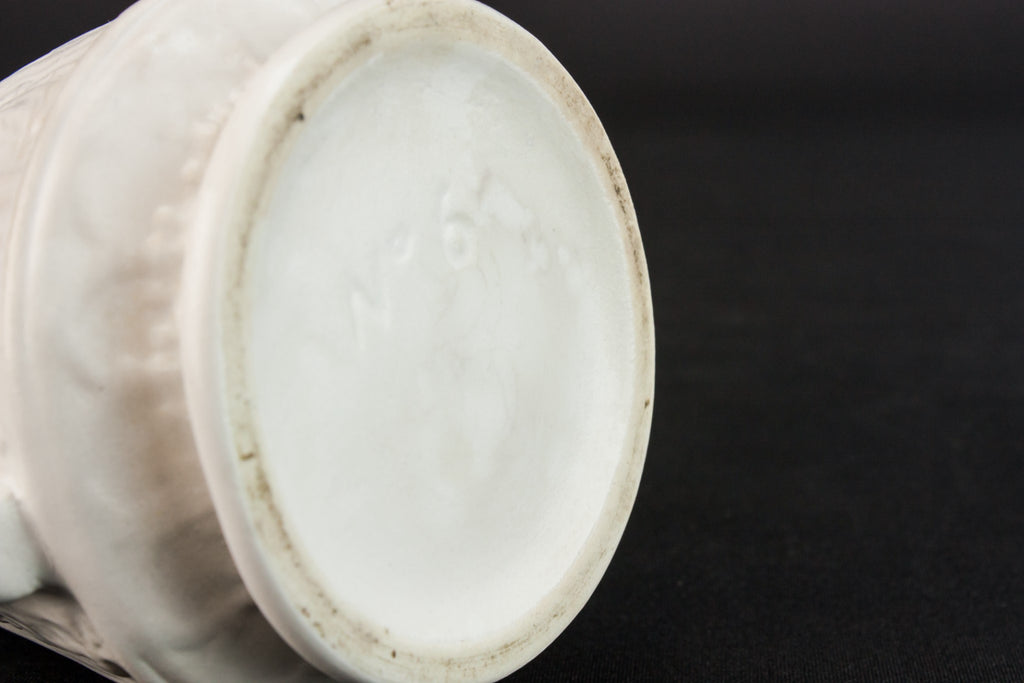White pottery creamer