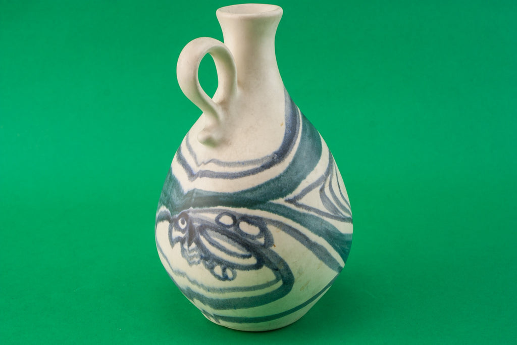 Blue pottery jug