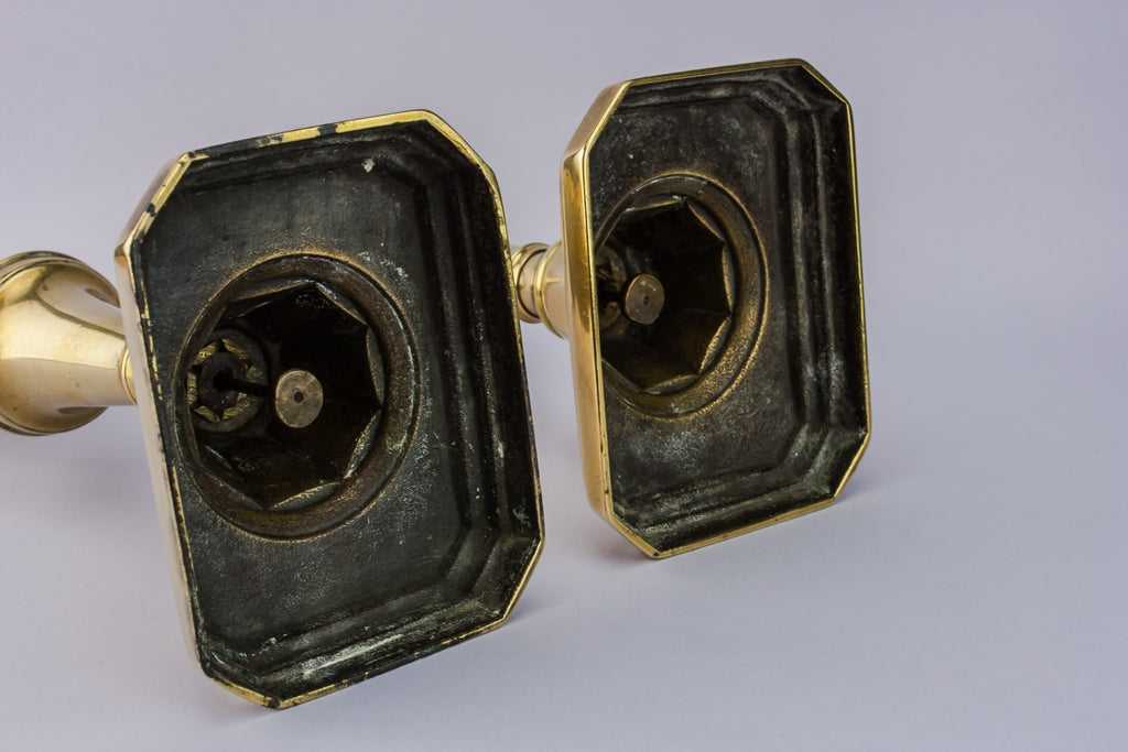 Pair of tall candlesticks