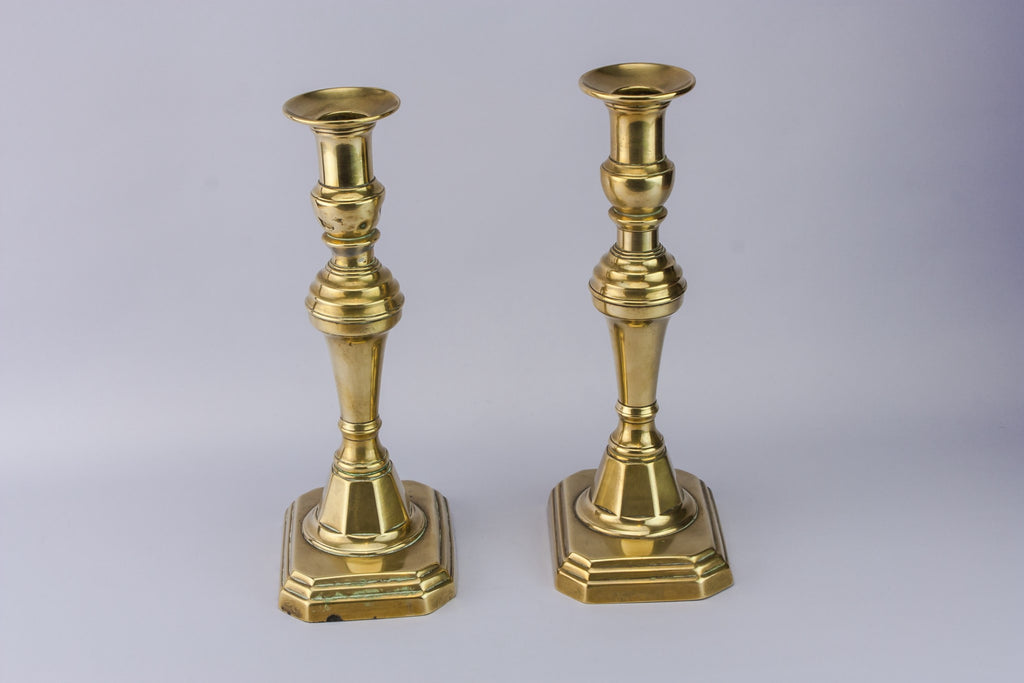 Pair of tall candlesticks