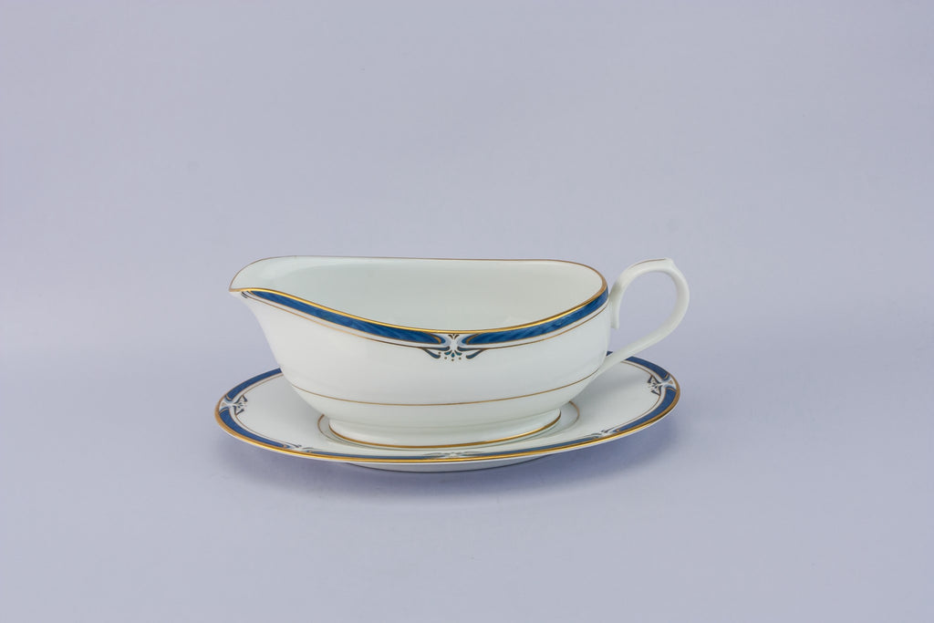 Noritake gravy boat on stand