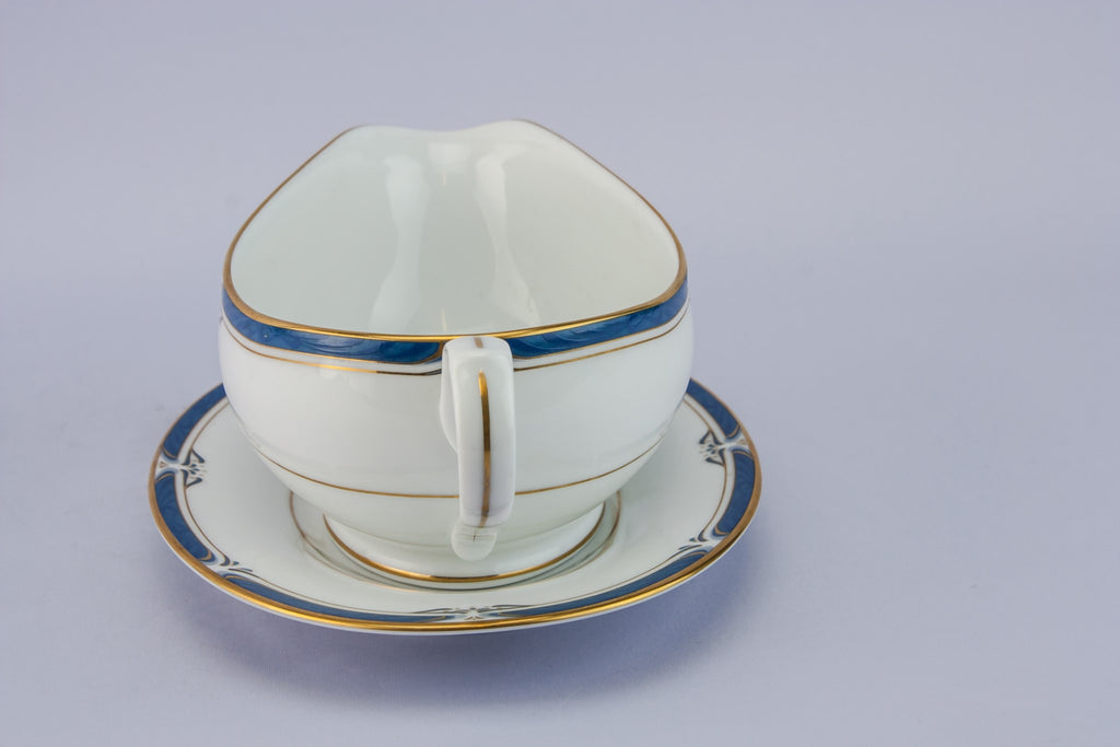 Noritake gravy boat on stand