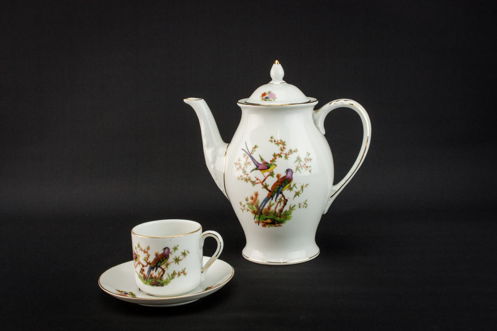 Porcelain coffee set for four