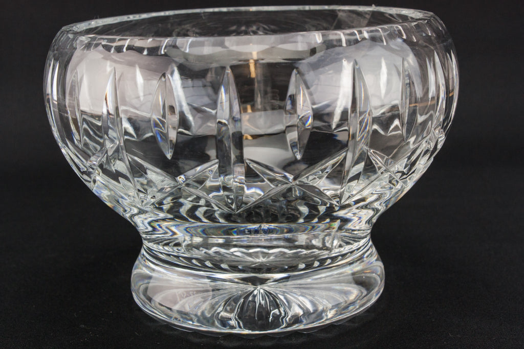 Retro cut glass serving bowl