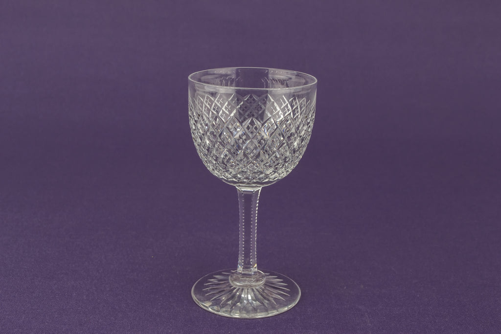 6 cut glass port glasses
