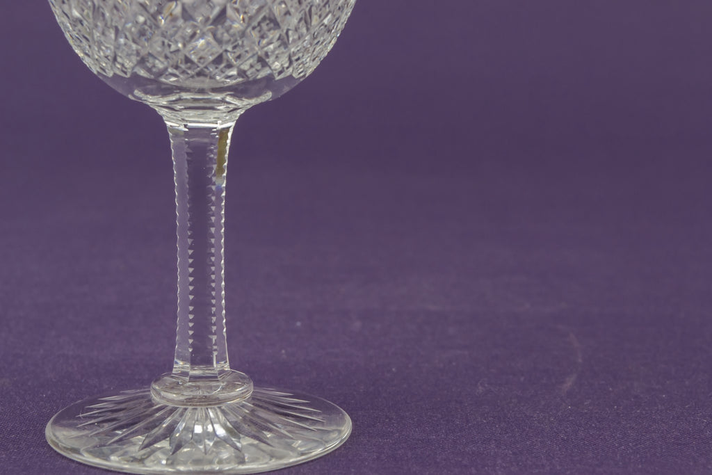 6 cut glass port glasses