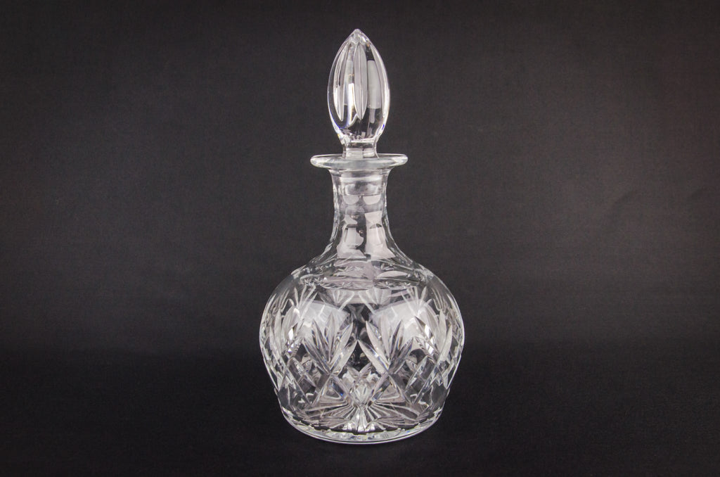 Cut glass globular decanter