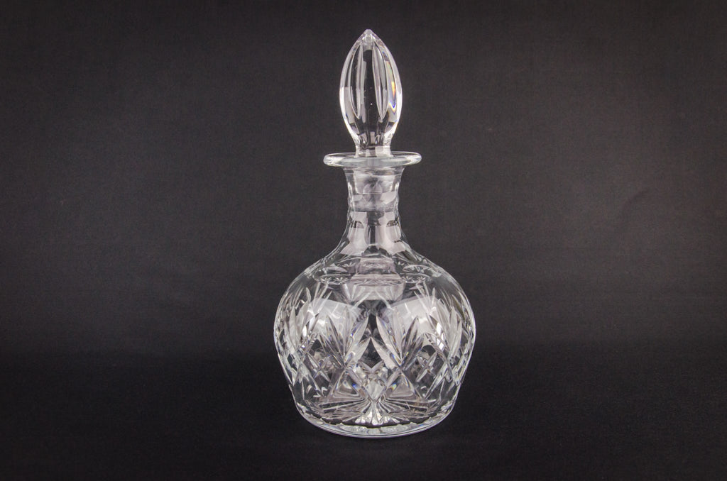 Cut glass globular decanter