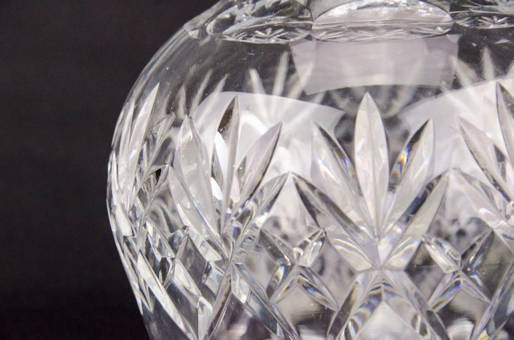 Cut glass globular decanter