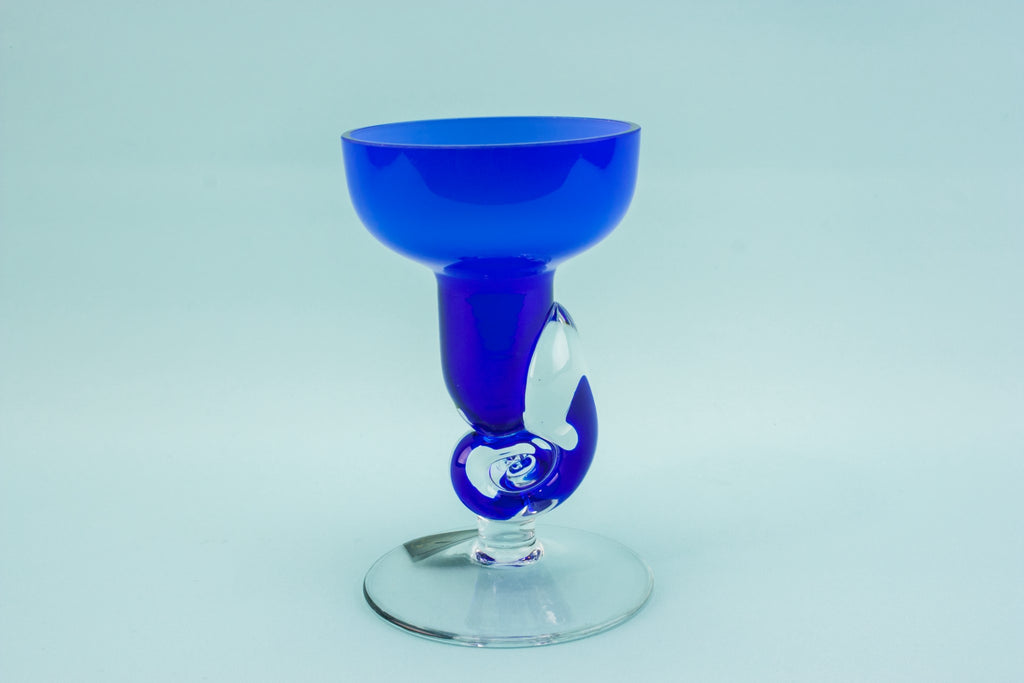 Glass Modernist candlestick