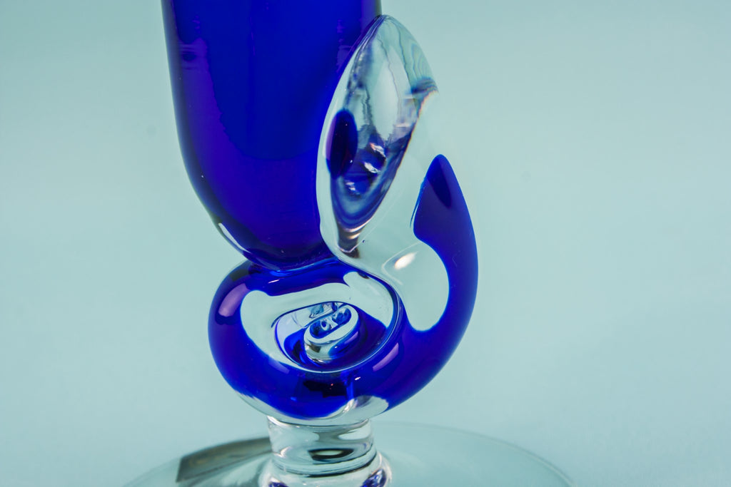 Glass Modernist candlestick