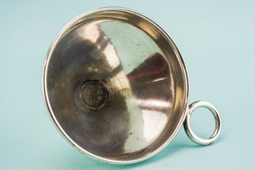Silver plated wine funnel