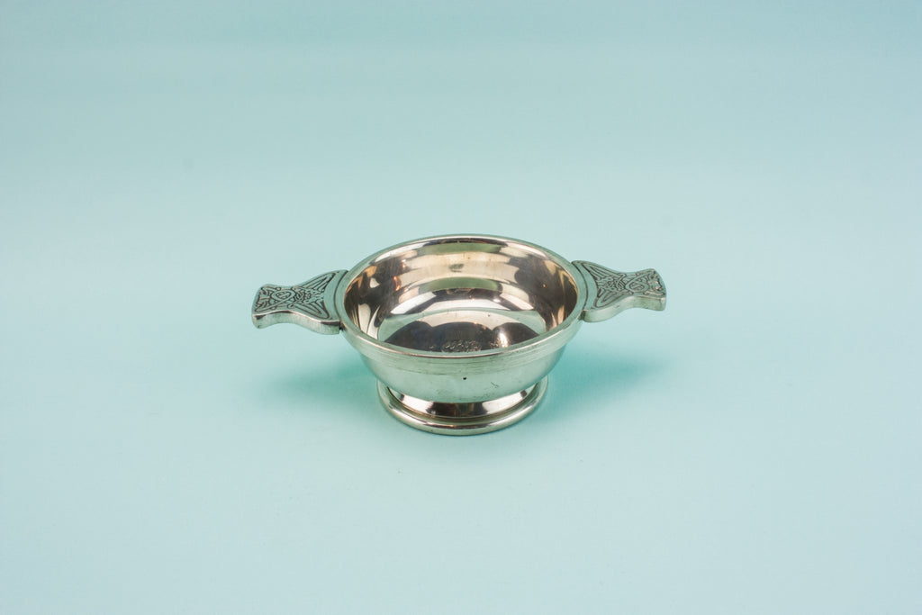 Engraved metal quaich