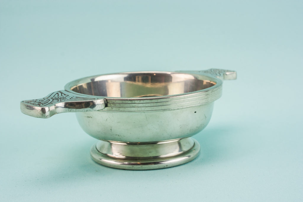 Engraved metal quaich