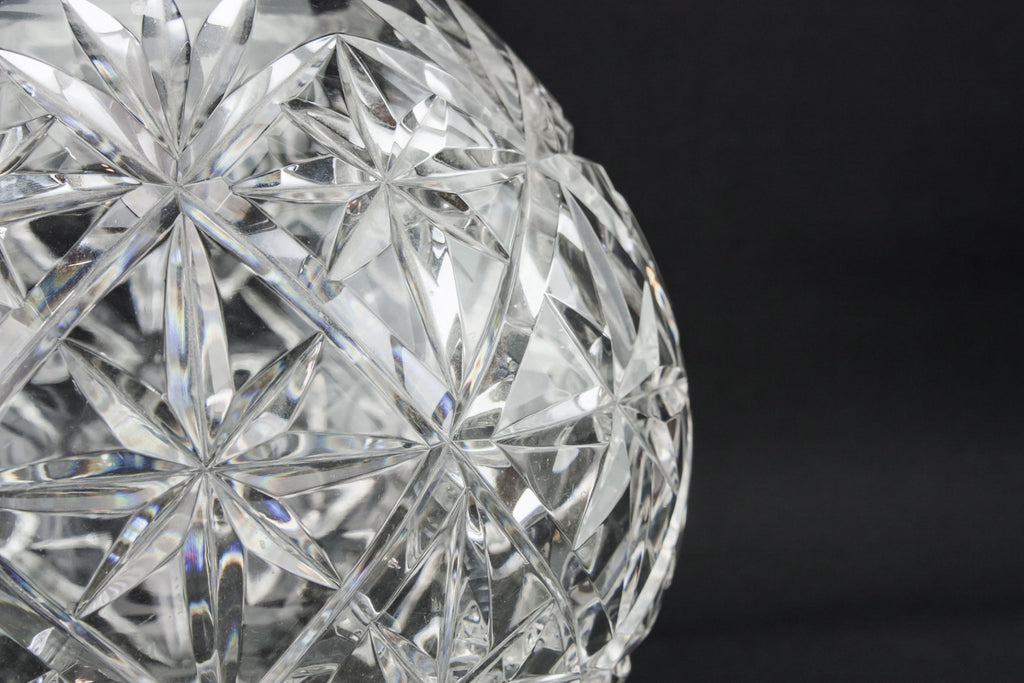 Globular glass vase