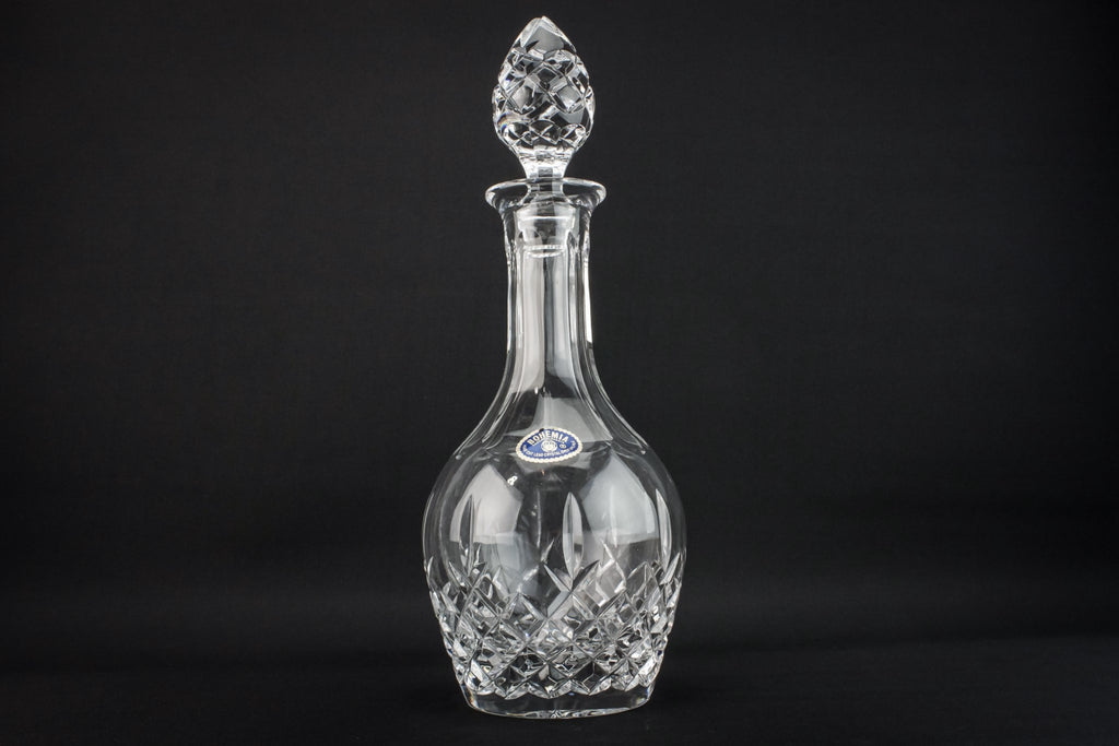 Cut glass ovoid decanter