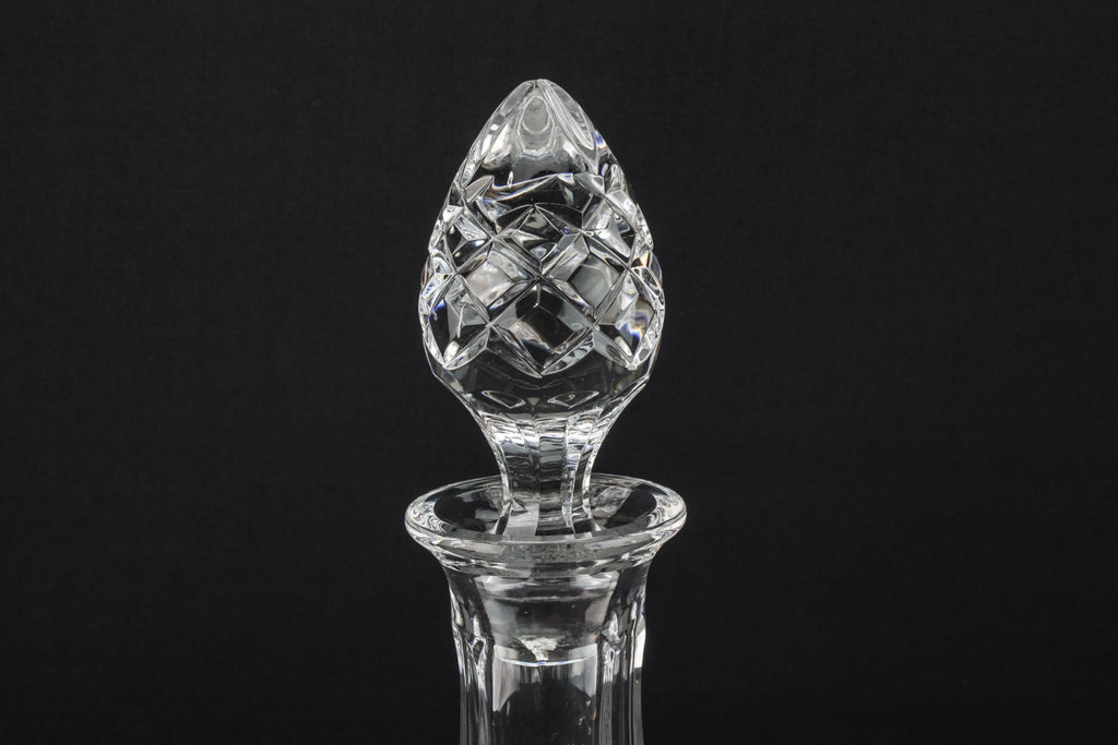 Cut glass ovoid decanter