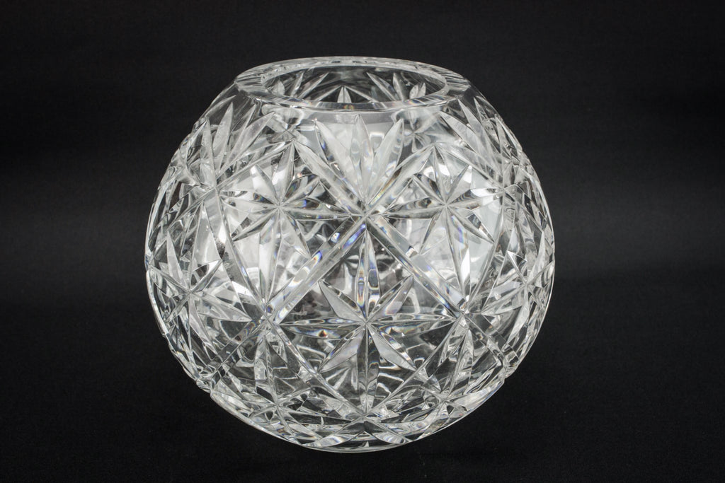 Globular glass vase