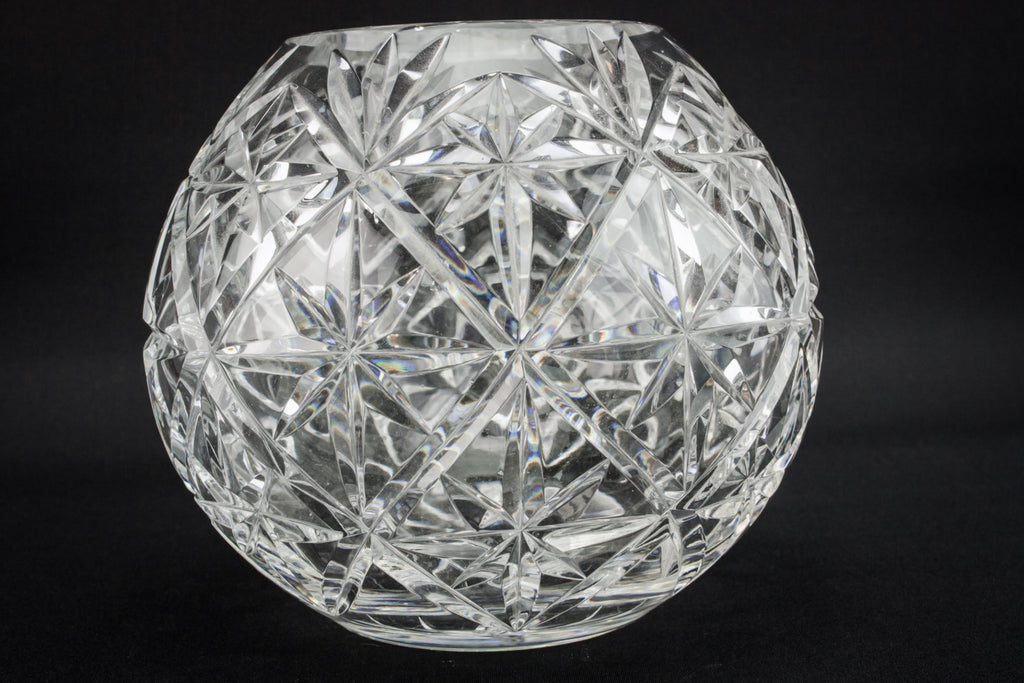 Globular glass vase