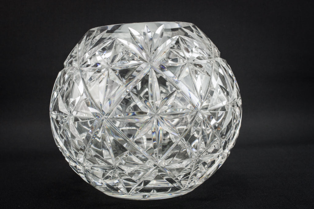 Globular glass vase
