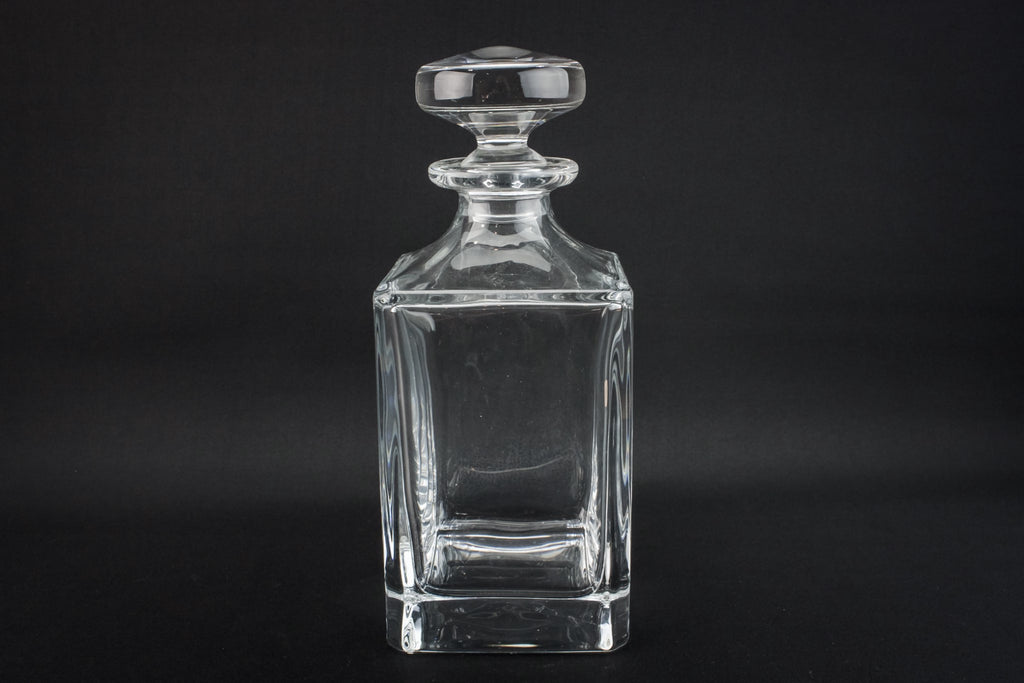 Moulded glass square decanter