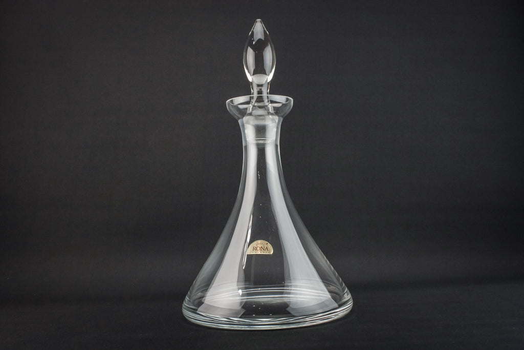 Blown glass port ship decanter