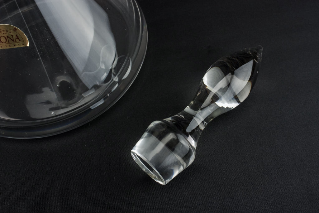 Blown glass port ship decanter