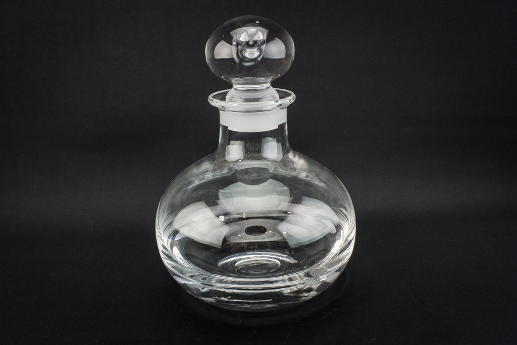 Globular blown glass decanter