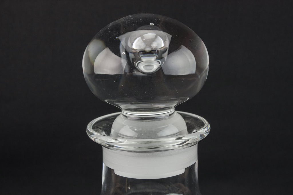 Globular blown glass decanter