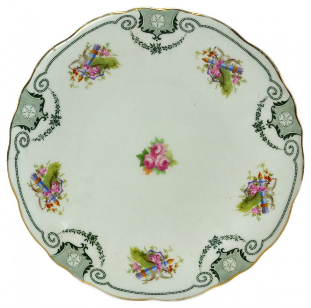 Green and pink cake plate