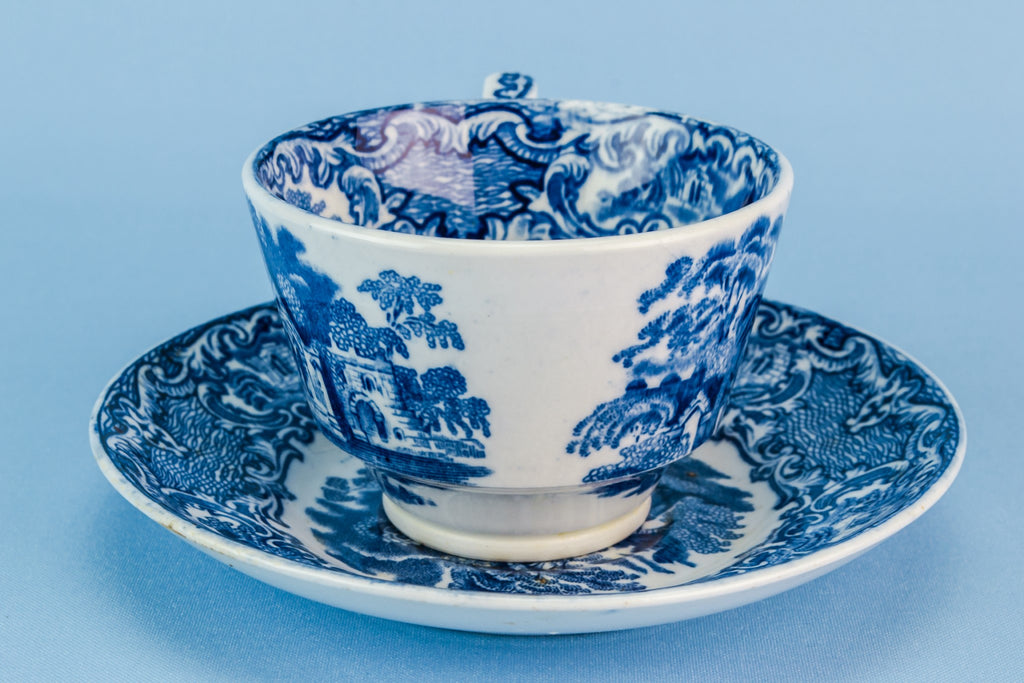 Blue and white tea set