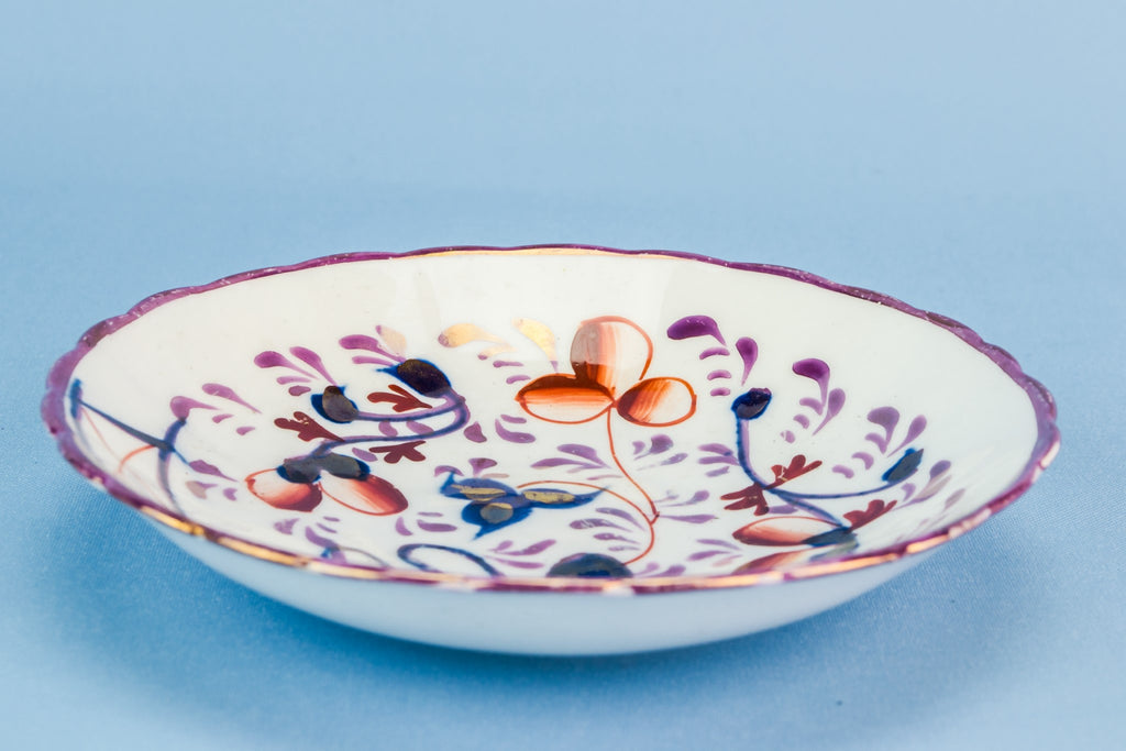 6 Gaudy Welsh saucers