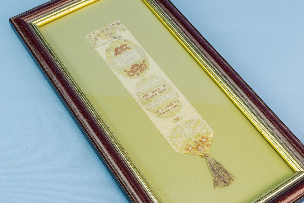 Framed silk bookmark