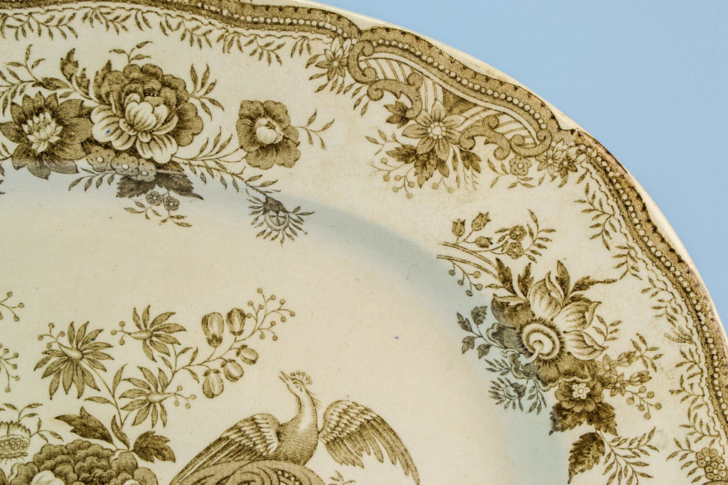 High Victorian pottery platter