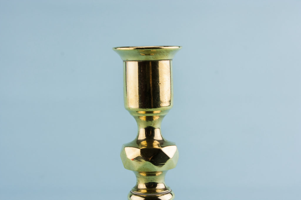 2 brass medium candlesticks