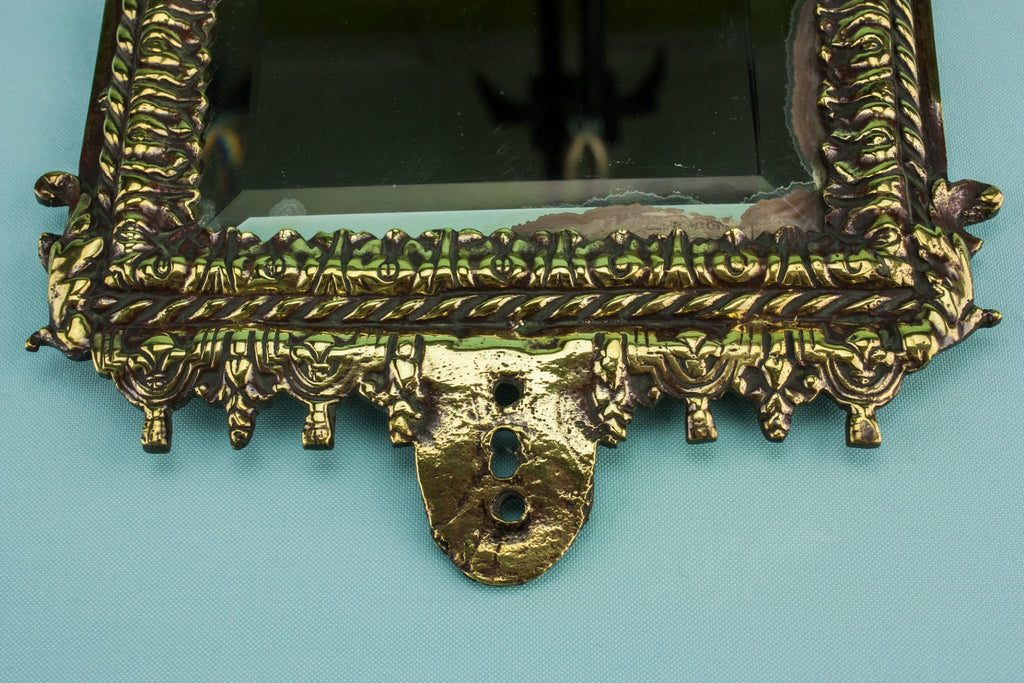 Brass rectangular mirror