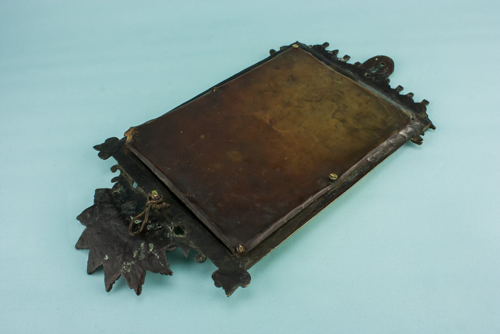 Brass rectangular mirror