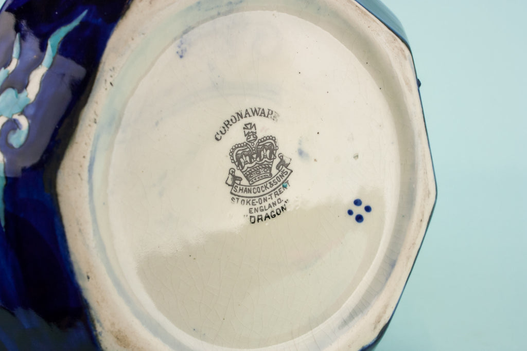Blue pottery jug