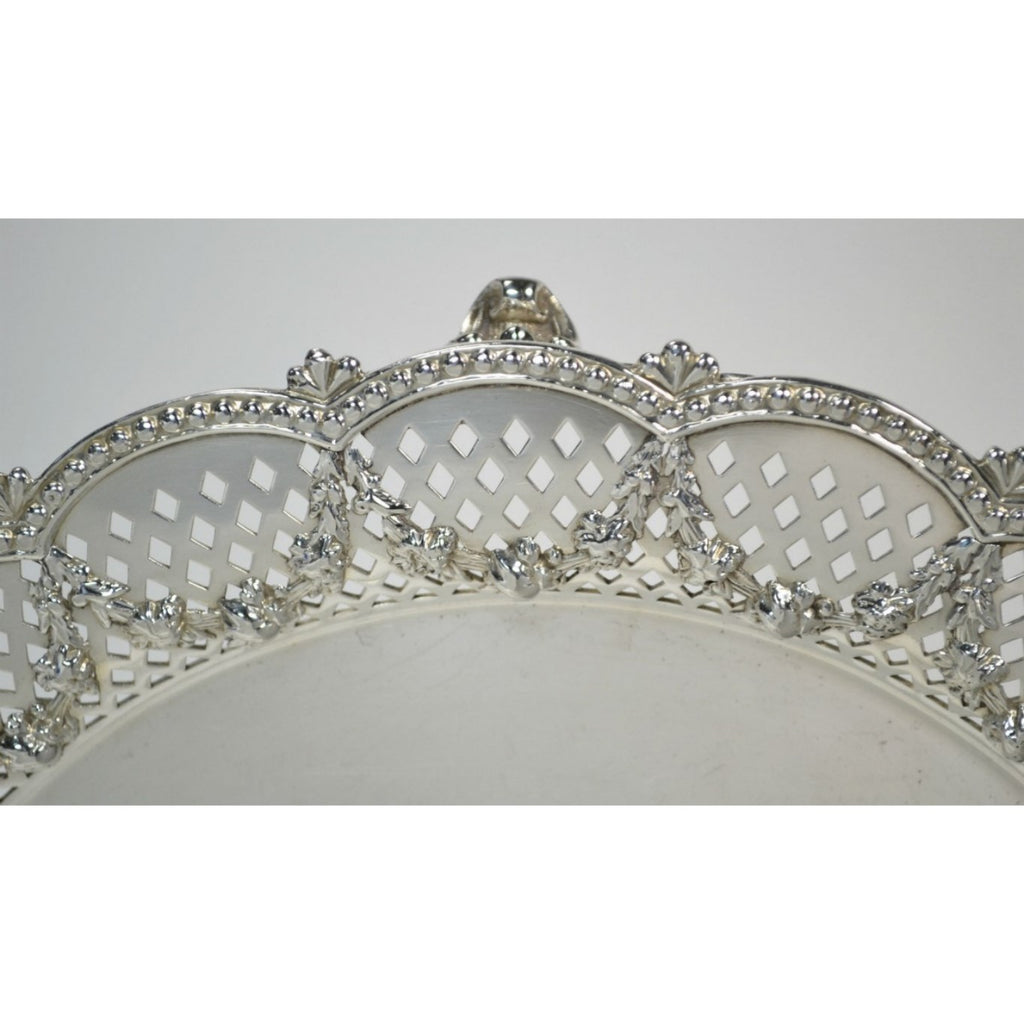 Silver plated round tray