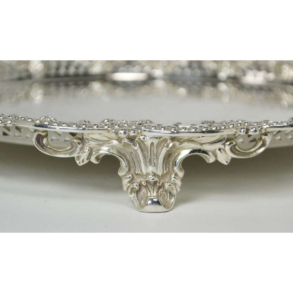 Silver plated round tray