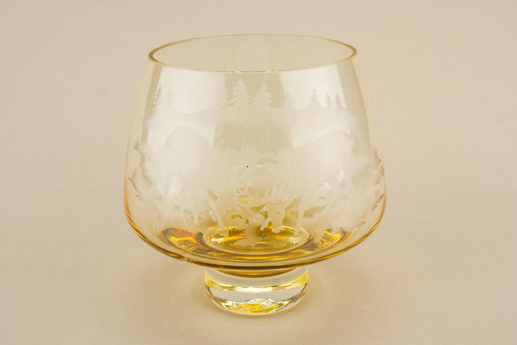 Modernist glass bowl