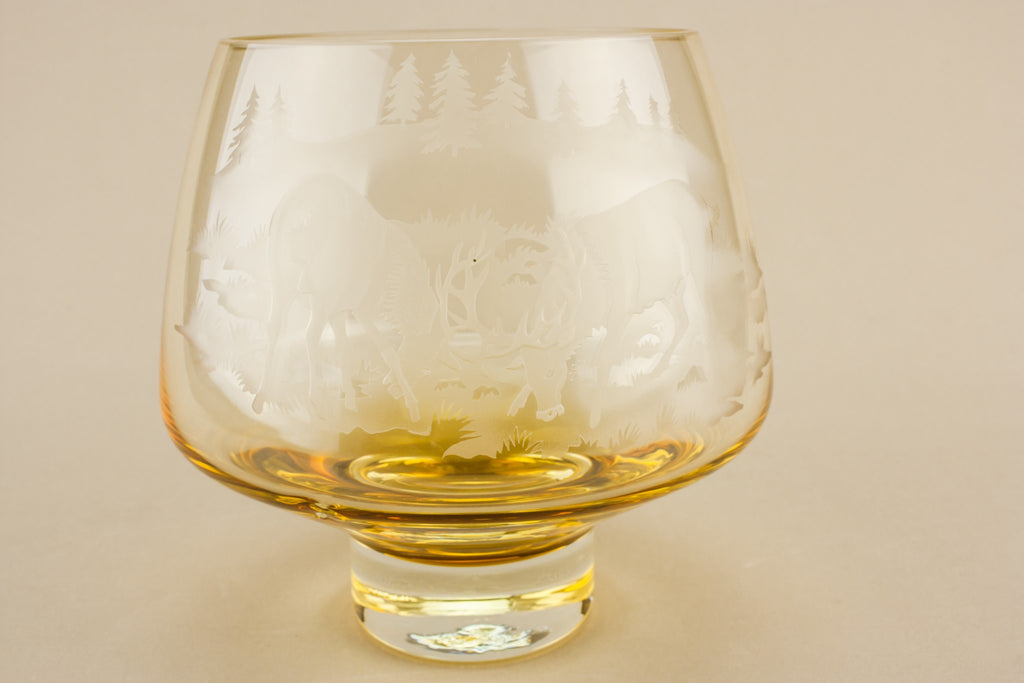 Modernist glass bowl