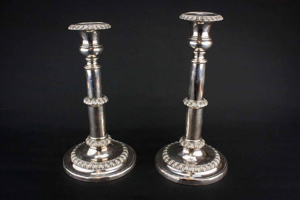 Pair of tall candlesticks