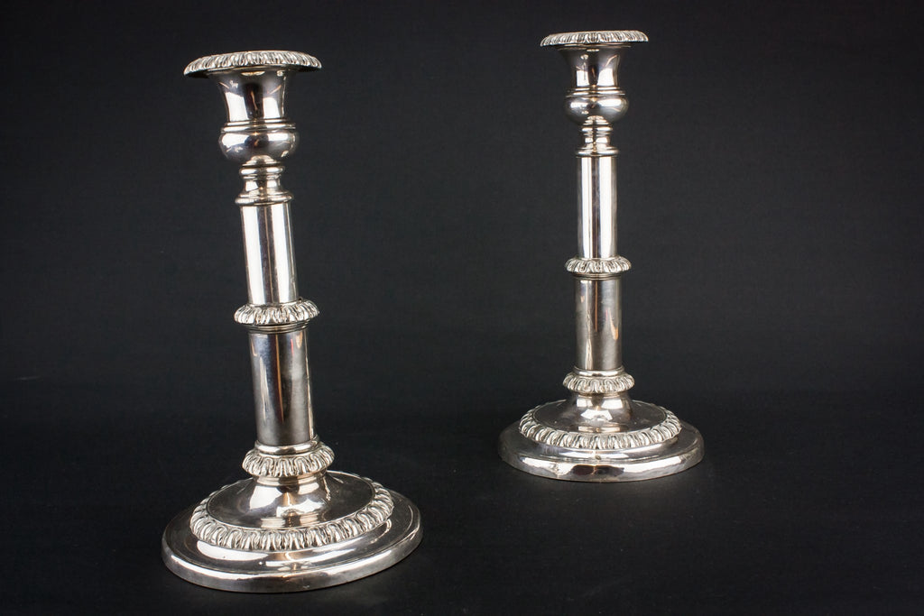 Pair of tall candlesticks