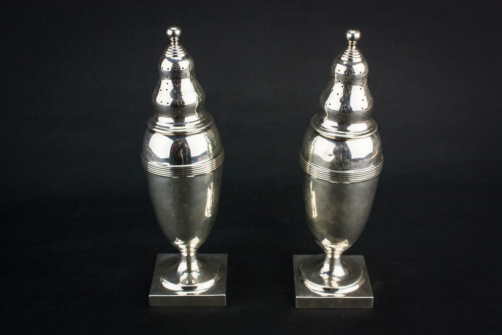2 silver sugar casters