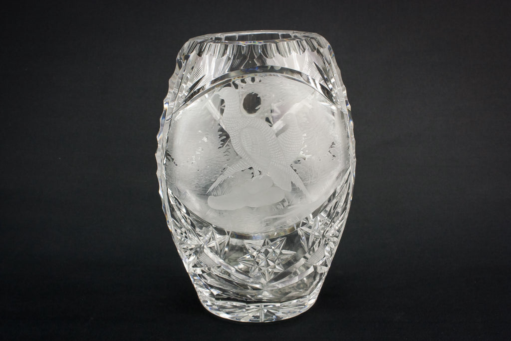 Cut glass vase