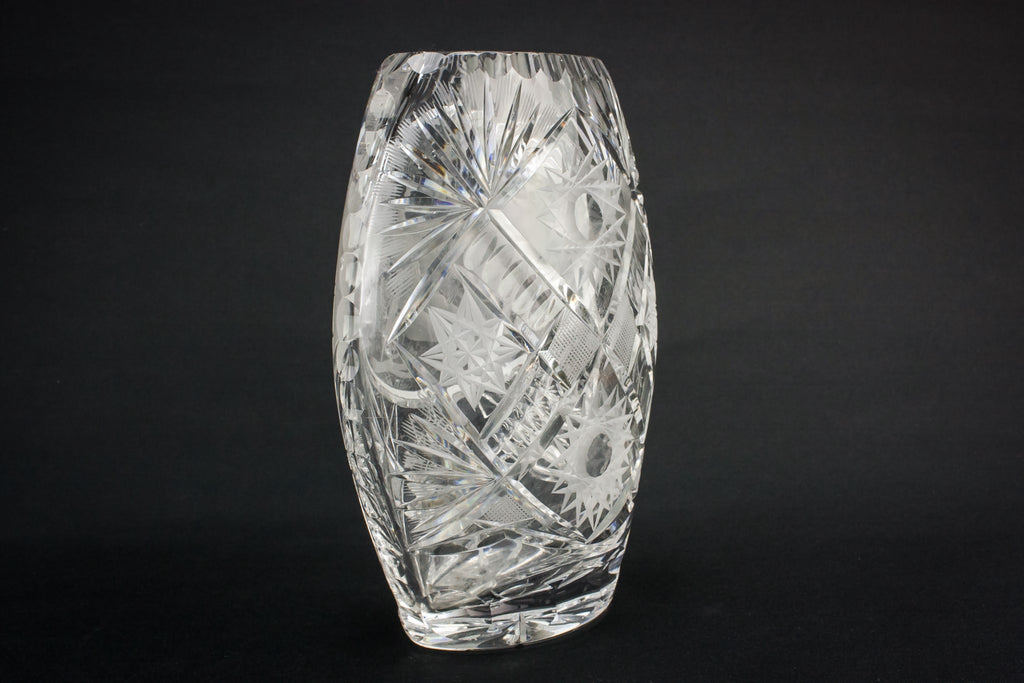 Cut glass vase