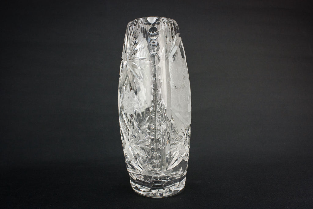 Cut glass vase