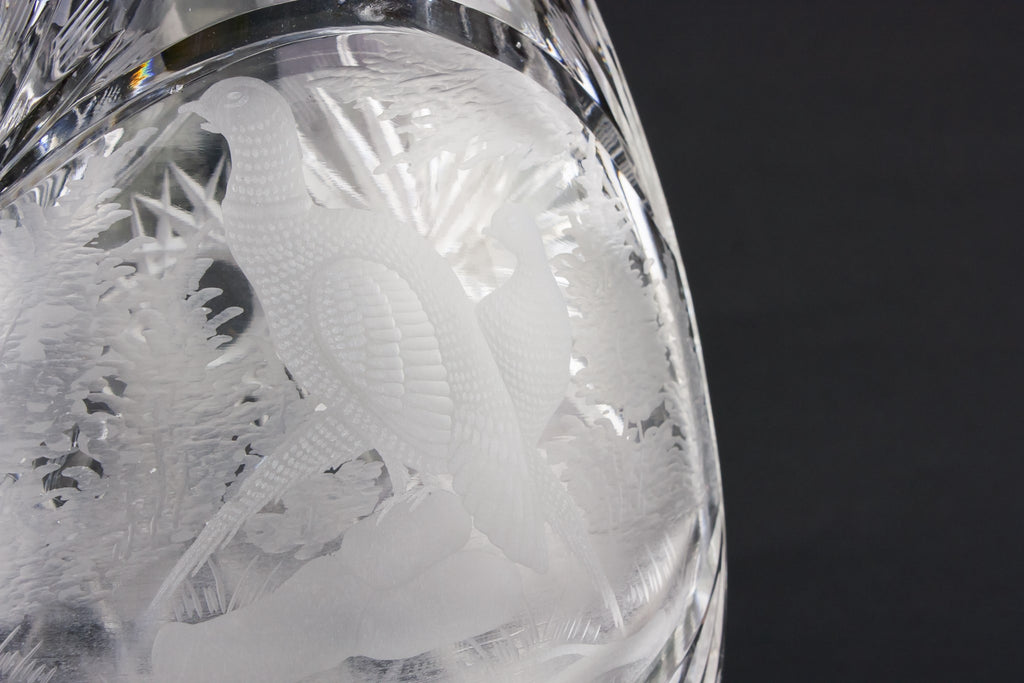 Cut glass vase